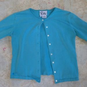 Lilly Pulitzer Teal Cardigan!