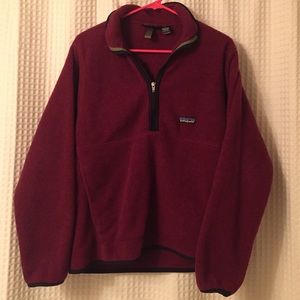 Deep Red Patagonia 1/2 Zip Pullover
