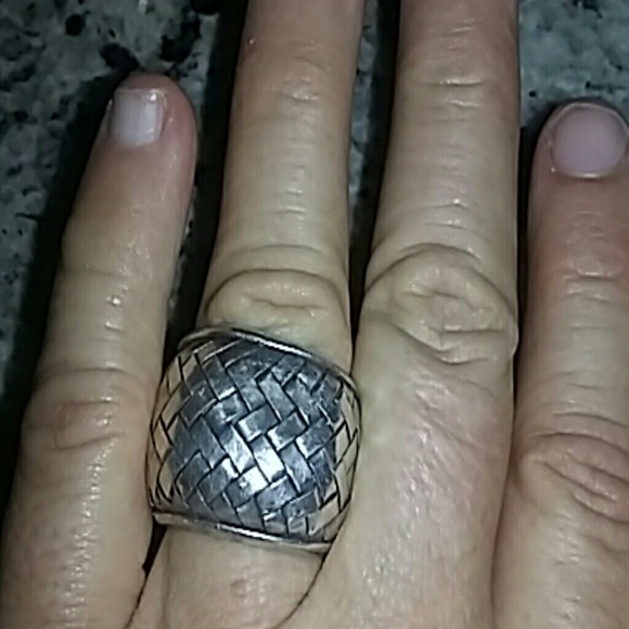 Sterling Silver "Basketweave" Ring