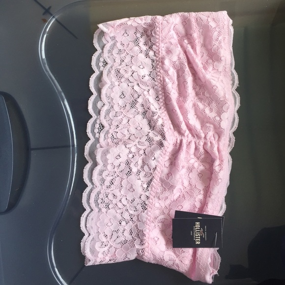Hollister pink lace bandeau