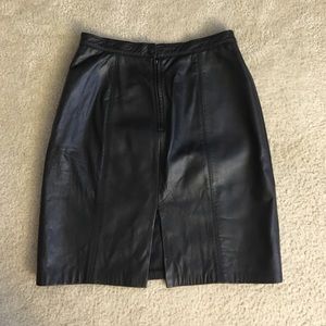 Genuine Leather Vintage Skirt