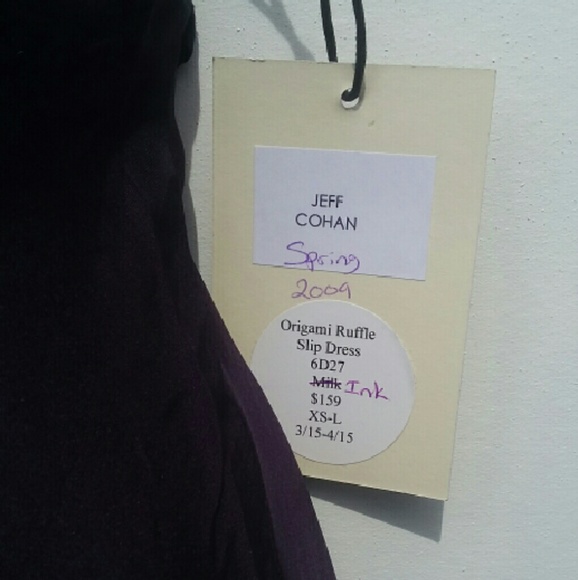 ANTHRO ORIGAMI RUFFLE SLIP DRESS SZ S - Picture 4 of 4