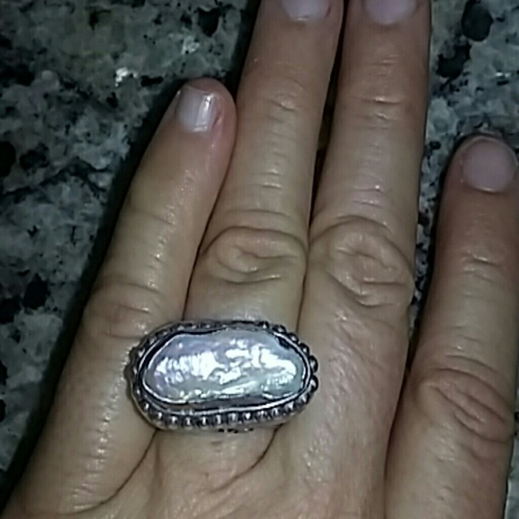 Sterling Silver and Pearl Ring