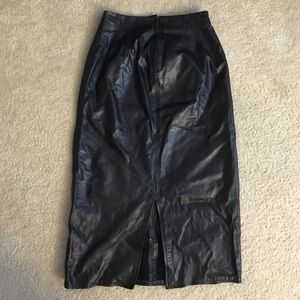 Genuine Leather Vintage Skirt