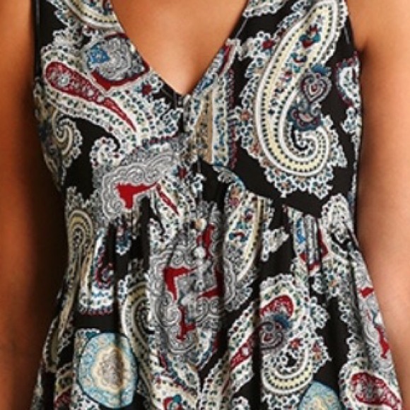 ❗️LAST M❗️Floral paisley print boho v neck dress - Picture 2 of 4