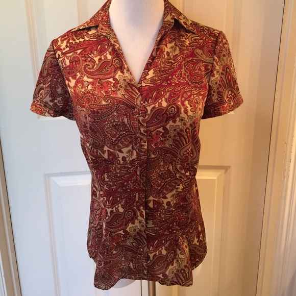 LOFT paisley print button down
