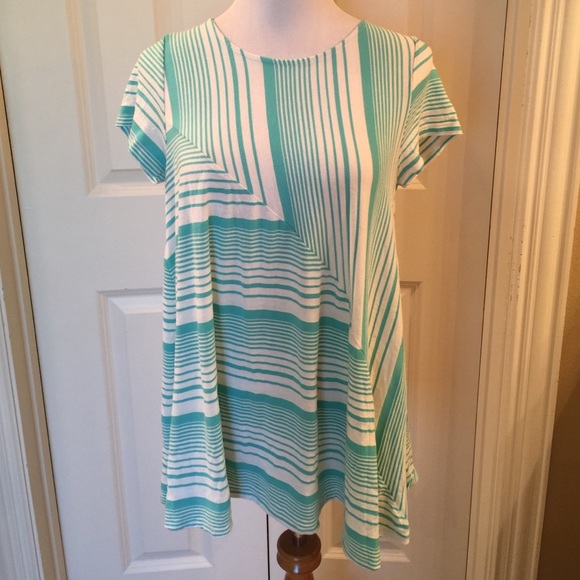 Anthro striped cotton tee