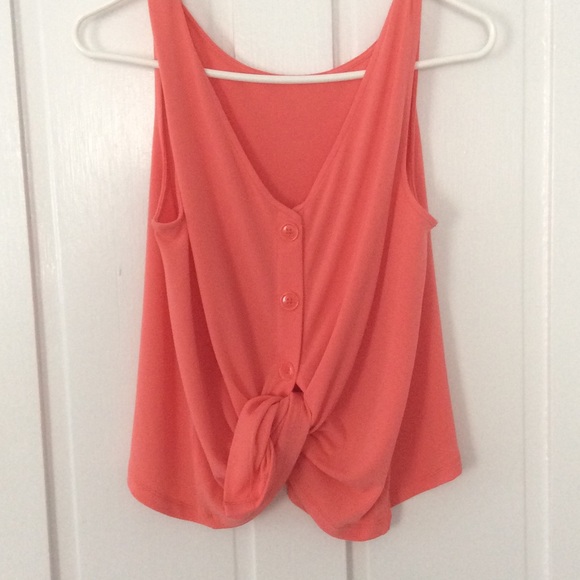 * SOLD * Pink tie up tank