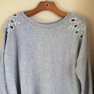 Eyelet Detail Sweatshirt