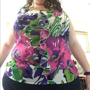 Lane Bryant sleeveless ruffle tank