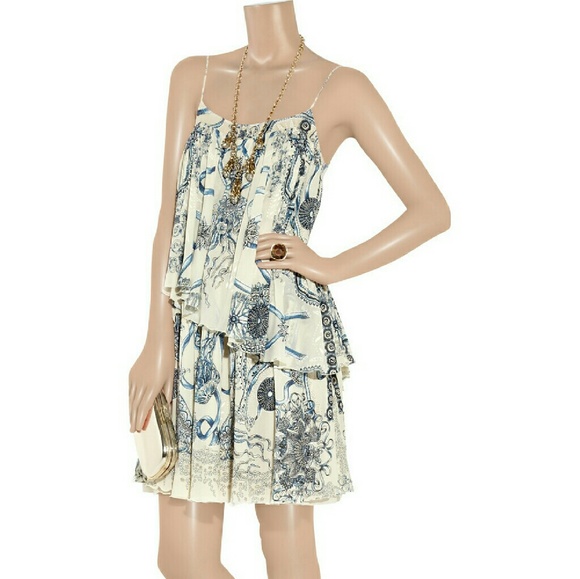 Roberto Cavalli Printed Silk Crepe Dress