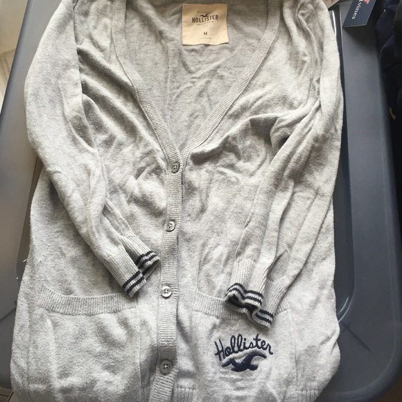 Gray Hollister cardigan