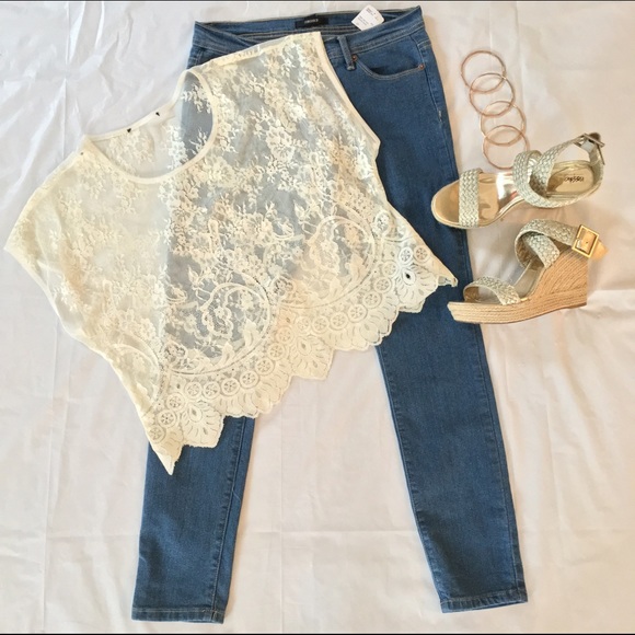 F21 Lace Shirt AND Jeans