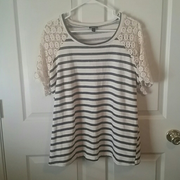 Navy blue striped shirt