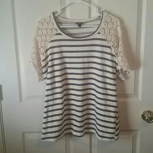 Navy blue striped shirt