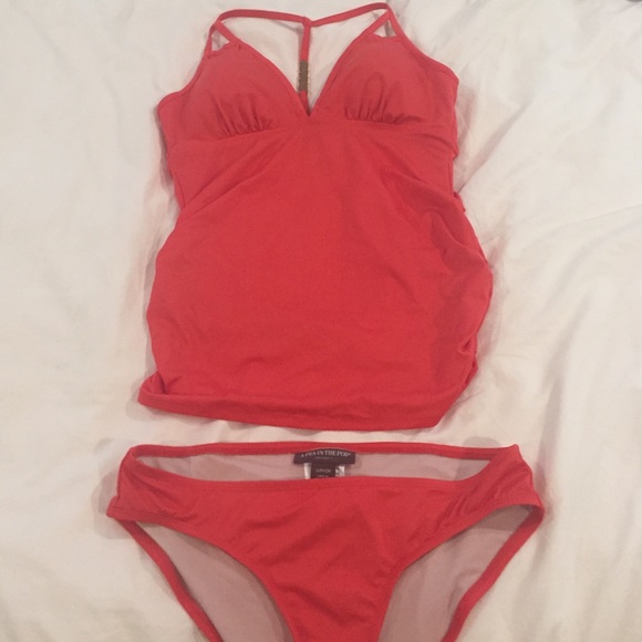 SM Pea in the Pod maternity tankini