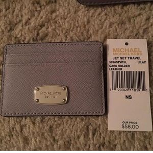 Michael Kors Jet Set Card Holder in Lilac