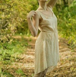 Off white Nude cream lace dress