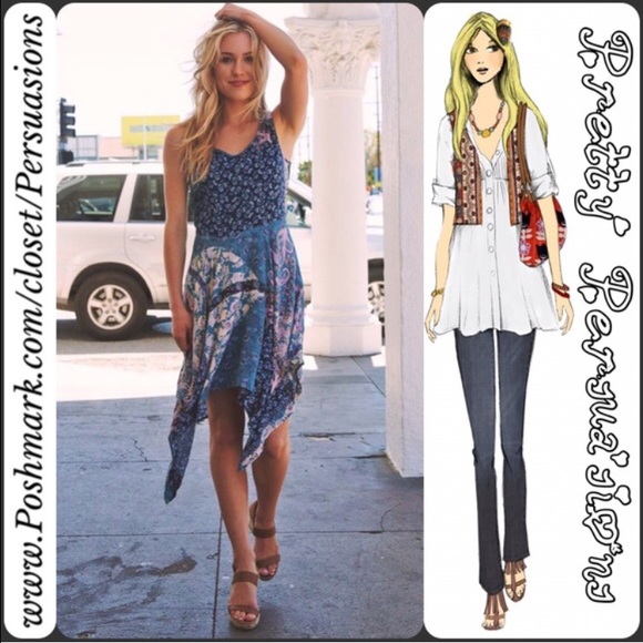 SOLD Paisley Floral Patchwork Fit & Flare Dress - Picture 4 of 4