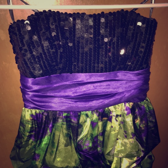 PRICE DROP Mardi Gras Color Dress