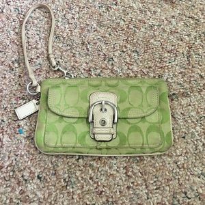 Authentic coach wristlet.