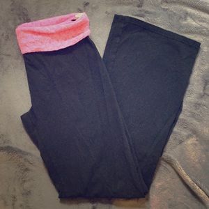 Aerie pink lace fold over yoga pant