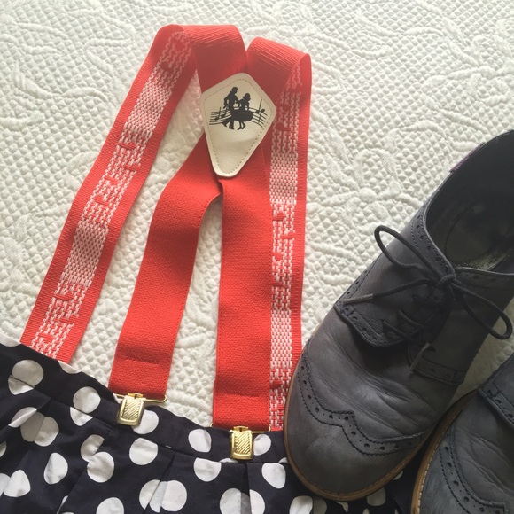 (SOLD) Vintage Music Note Suspenders