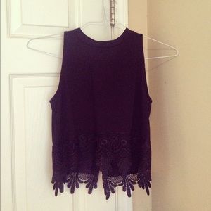 Fancy Black Crop Top