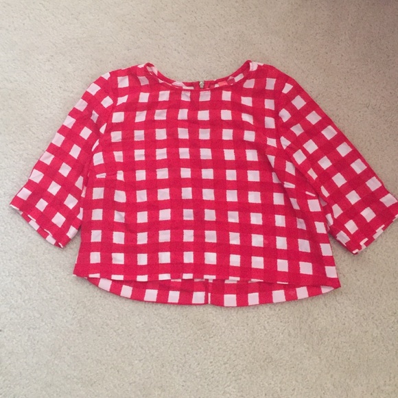 Red Plaid Crop Top
