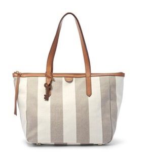 NWOT Fossil Sydney Shopper tote neutral stripe