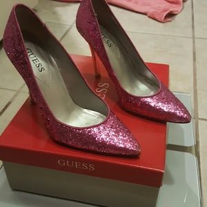 Pink Sparkly Guess heels
