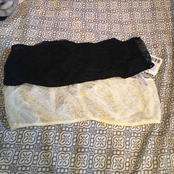 Two new urban outfitters lace bandeau bralettes