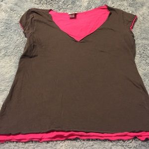Gray and pink top