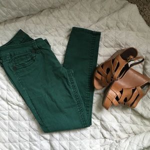 Seven7 Forest Green Skinnys