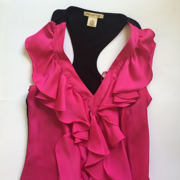 fuschia ruffle halter