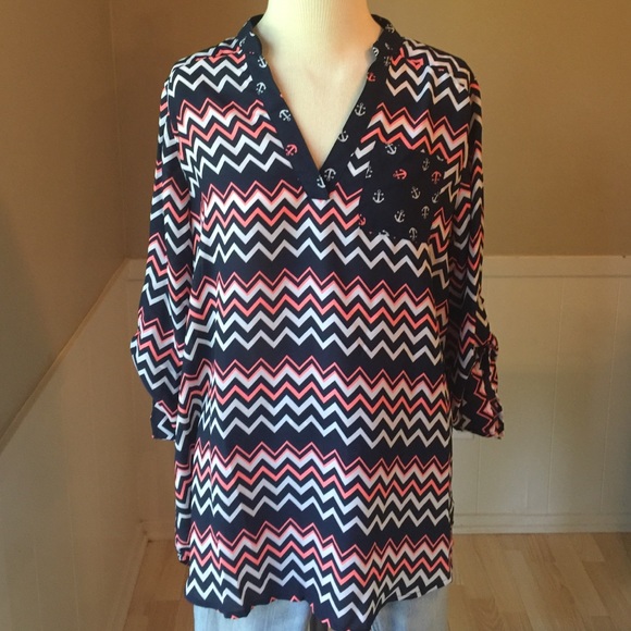 Wishful Park Tops - 🌟Last Chance🌟 Anchor Chevron Top