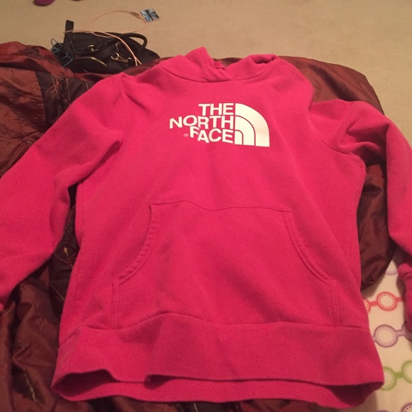 Pink north face hoodie
