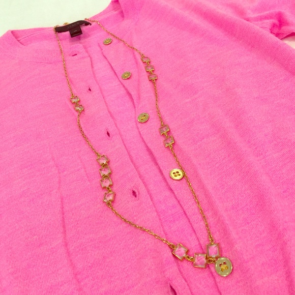 J.Crew Clear Squares Necklace