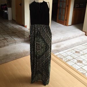 Faux Halter Maxi Dress