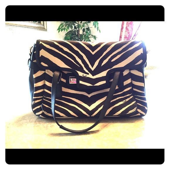 Coach Zebra Flap Satchel