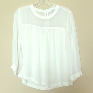 Sheer white blouse
