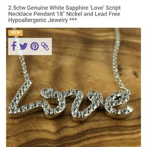Beautiful White Sapphire Necklace
