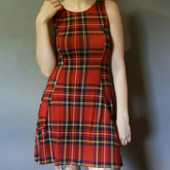 Red plaid skater dress - Picture 1 of 1
