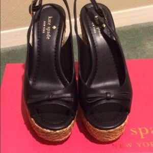 Never worn!  Kate Spade della wedges