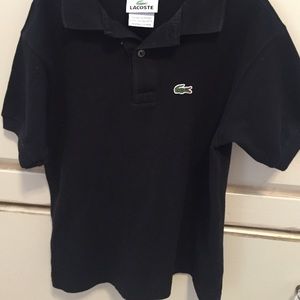 Girls black Lacoste top