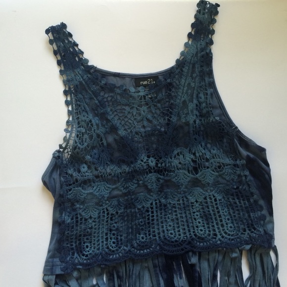 crochet, tie-dye trendy crop top