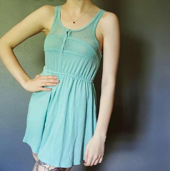 Blue dress with fishnet - Picture 1 of 2