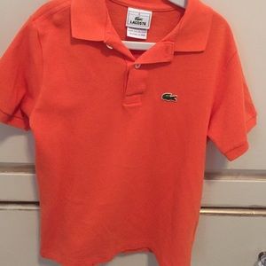 Girls orange Lacoste shirt