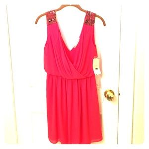 Pink flowy dress