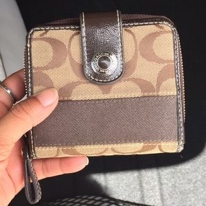 Brown/tan Coach wallet